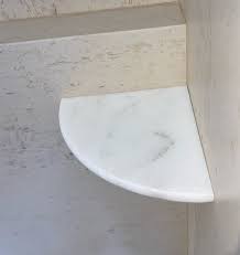 White Marble Shower Corner Shelf Caddy