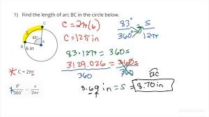 How To Find Arc Length From Subtended