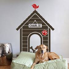 Vinyl Dog House Wall Decal Personalized