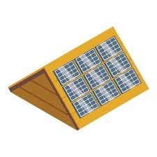 Solar Panel Roof Icon Isometric Vector
