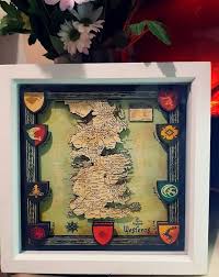 Game Of Thrones Map Framed 3d Shadowbox