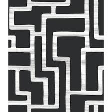 Black Graphic Polyomino Wallpaper