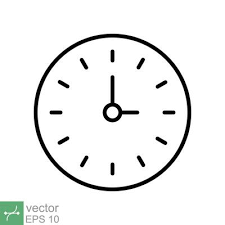 Circular Wall Clock Icon Simple