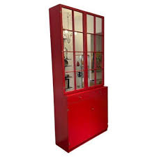 Mid Century Modern Red Cabinet By
