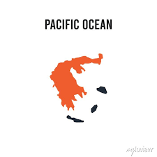 Pacific Ocean Vector Icon On White