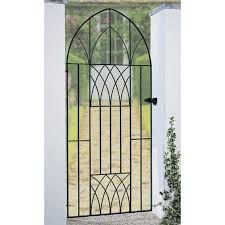 Tall Bow Top Metal Garden Gate