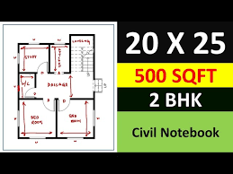 500 Sqft 2 Bedroom House Plans 500