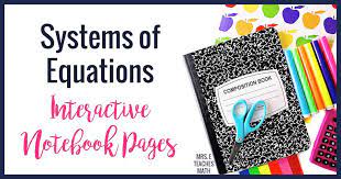 Systems Of Equations Inb Pages Mrs E