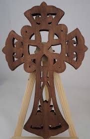 Hand Carved Wooden Celtic Cross