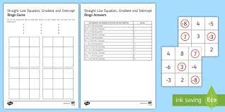 Straight Line Equation Gradient And