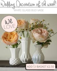 White Bud Vases Wedding Table Decorations