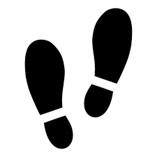 Shoes Footprint Icon Vector Ilration