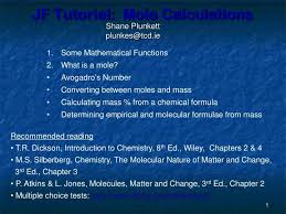 Ppt Jf Tutorial Mole Calculations