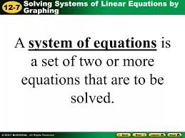 Ppt A System Of Equations Is A Set Of