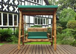 Dorset Wooden 2 Seat Garden Swing Green