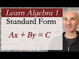 Standard Form Of The Equation Of A Line