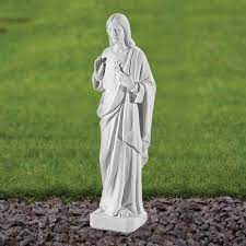 Christ 40cm Marble Resin Garden