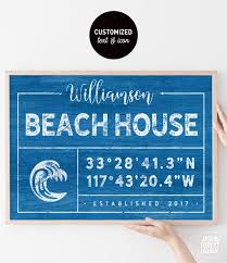 Buy Beach Cottage Canvas Sign Custom