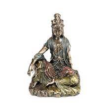 Bronze Resin Statue Guan Yin Icon