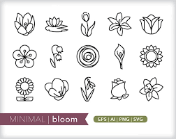 Bloom Icons Flower Icon Ilrations