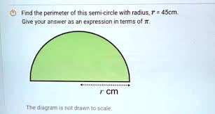 Find The Perimeter Of This Semicircle