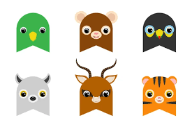 Cartoon Animal Faces Vector Images