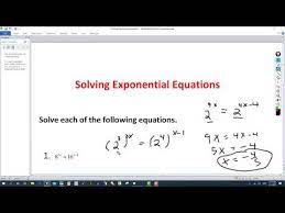 Solving Eponential Equations