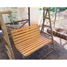 Wooden Rcc Garden Swing Chair At Rs