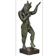 Ancient Greek God Pan Playing Reed Pipe