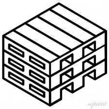 Editable Design Of Wooden Pallets Icon