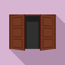 Premium Vector Open Door Icon Flat