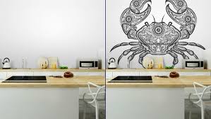 Wall Mural Crab Zentangle Icon Vector