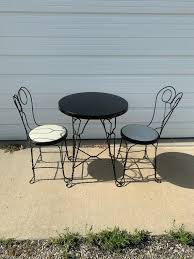 Buy 3pc Antique Table Chairs Ice Cream