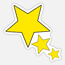3 Star Decoration Icon Gift Sticker