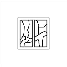 Broken Window Icon Vector Art Icons