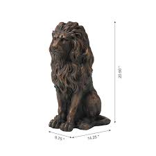 Glitzhome 20 75 Inch Guardian Standing Lion Statue