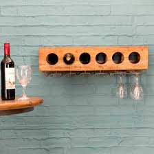 Wall Mounted Wine Bottle Rack Retro