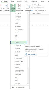 Power Function In Excel