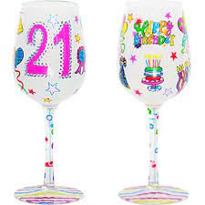 21 It S My Birthday Wine Glass