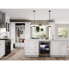 Hampton Bay Designer Series Elgin Assembled 18x30x12 In Wall Kitchen Cabinet With Glass Door In White