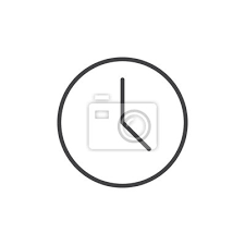Wall Clock Outline Icon Linear Style