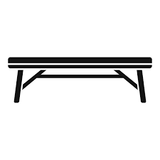 Desk Outdoor Icon Simple Vector Top