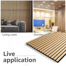Oak 0 83in X 2 Ft X 4 Ft Slat Mdf Acoustic Decorative Wall Paneling 3d Fluted Sound Absorbing Panel 31 Sq Ft Case