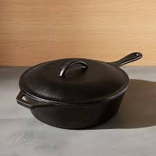 Lodge Cast Iron Deep Skillet With Lid