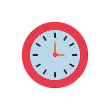 Wall Clock Flat Style Icon Stock Vector