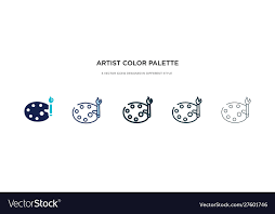 Artist Color Palette Icon In Diffe