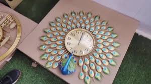 Wonderland Imported Wall Clock Peacock