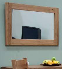 Rustic Solid Oak Wall Mirror Oak