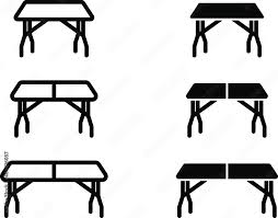 Folding Table Icon Vector