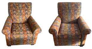 Set Of 2 Patterned Arm Chairs